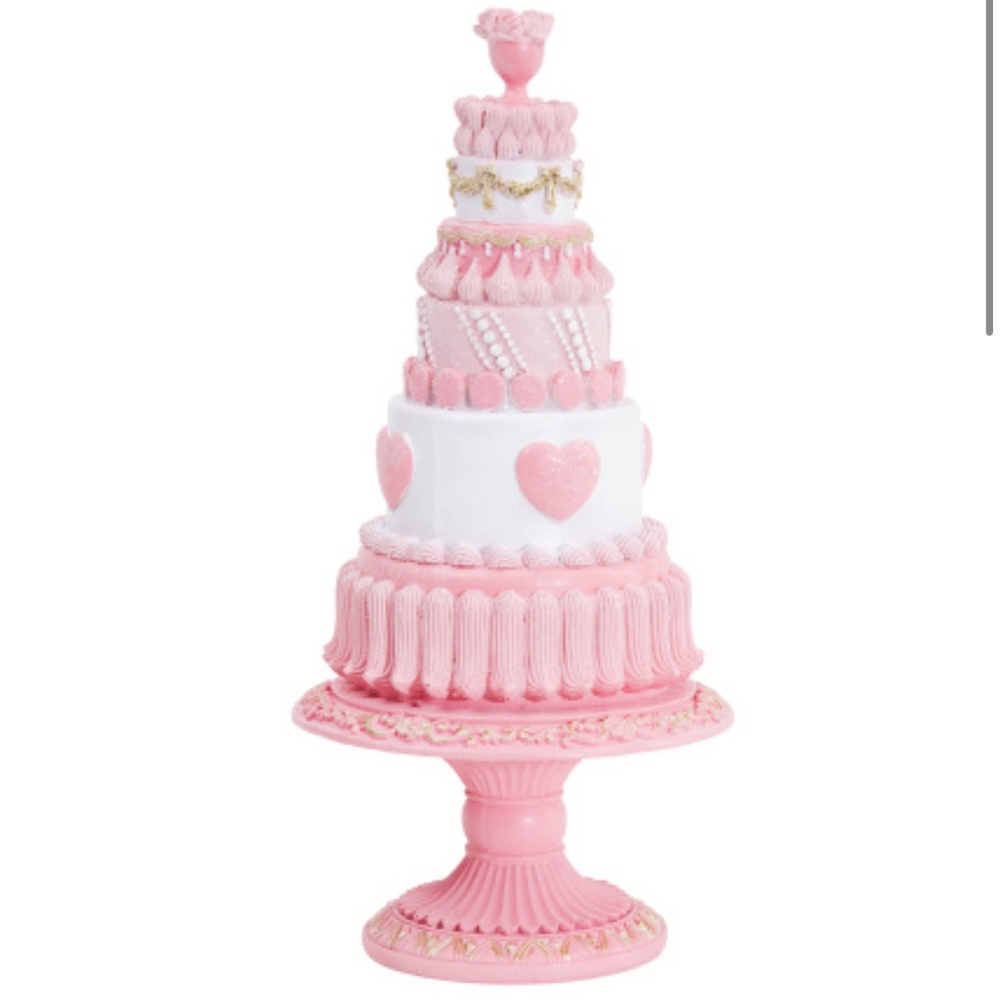 Love And Cupcakes 15in Cake Hearts On Stand